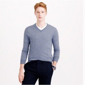 J Crew Men's Italian Merino Wool Sweater Slim Fit Tan Size M